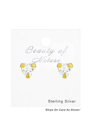 Sterling Silver Heart 4mm Ear Studs With Cubic Zirconia - VM