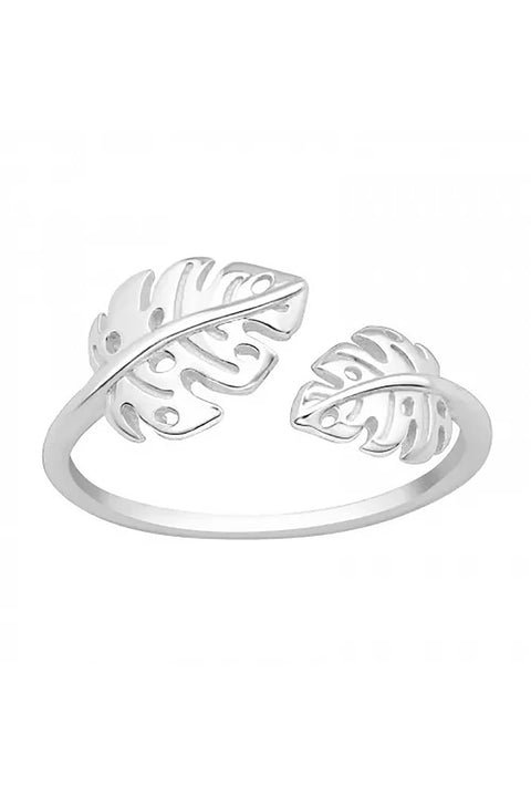 Sterling Silver Open Leaf Ring - SS