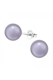 Synthetic Pearl 8mm Ear Studs - SS