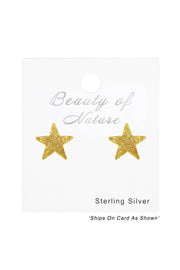 Sterling Silver Star Ear Studs - VM