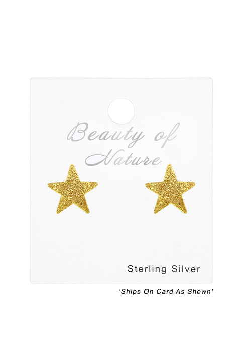 Sterling Silver Star Ear Studs - VM