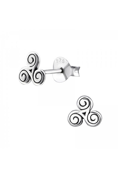 Sterling Silver Celtic Ear Studs - SS