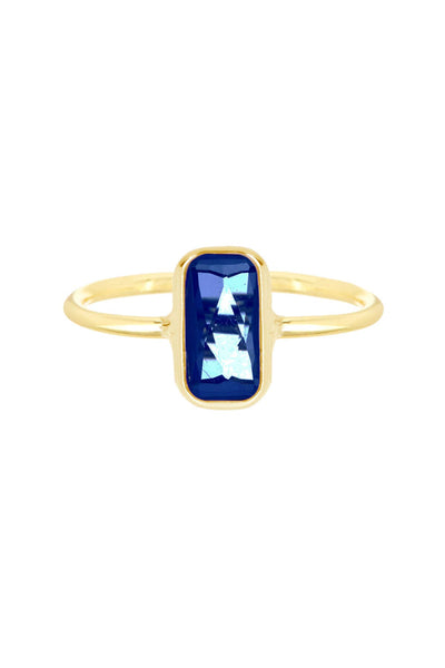 London Blue Crystal Petit Ring - GF