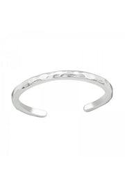 Sterling Silver Plain Adjustable Toe Ring - SS