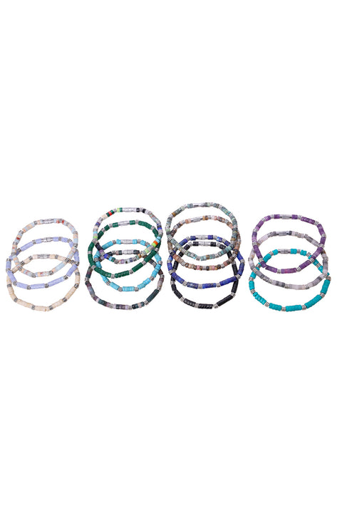 $10.00 Pc x 15 Pcs Semi-Precious Beaded Bracelets Prepack