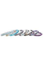 $12.00 Pc x 8 Pcs Semi-Precious Beaded Cuff Bracelets