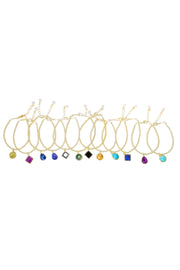 $11.00 Pc x 12 Pcs Semi-Precious Charm Bracelets Prepack