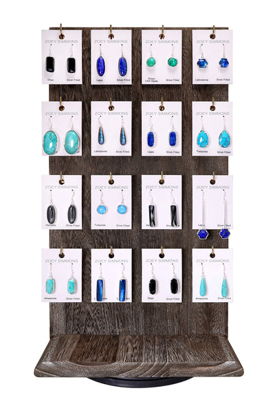 $16.00 Pr x 16 Prs Semi-Precious Earrings Prepack