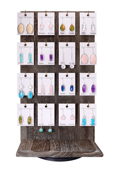 $16.00 Pr x 16 Prs Semi-Precious Earrings Prepack