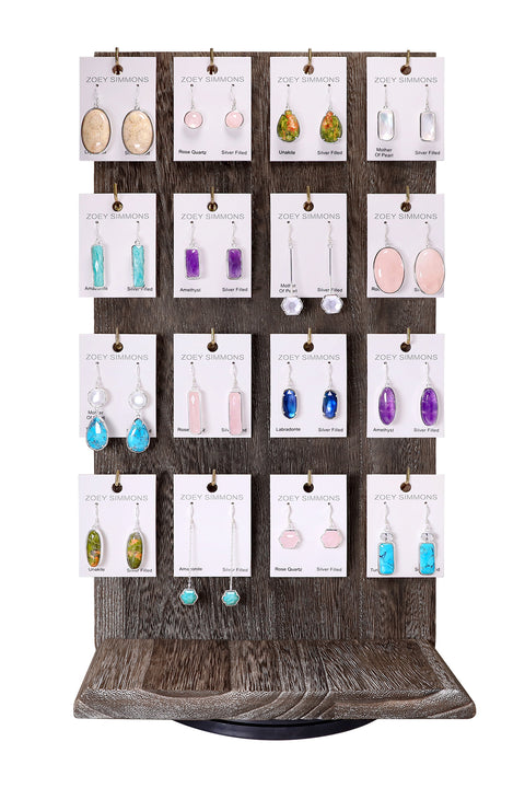 $16.00 Pr x 16 Prs Semi-Precious Earrings Prepack