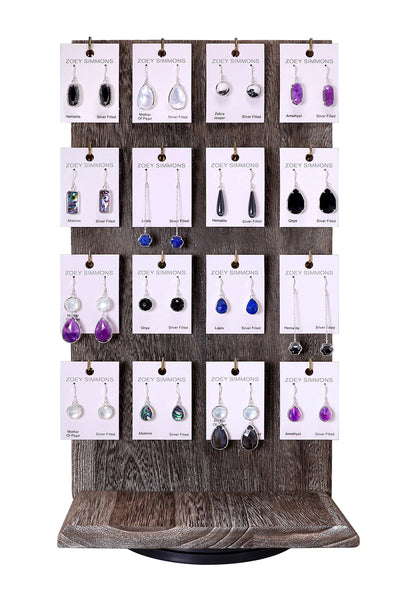 $16.00 Pr x 16 Prs Semi-Precious Earrings Prepack