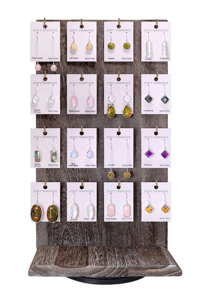 $16.00 Pr x 16 Prs Semi-Precious Earrings Prepack