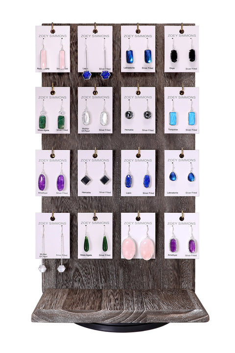 $15.00 Pr x 16 Prs Semi-Precious Earrings Prepack