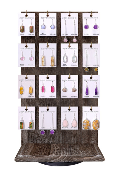$15.00 Pr x 16 Prs Semi-Precious Earrings Prepack