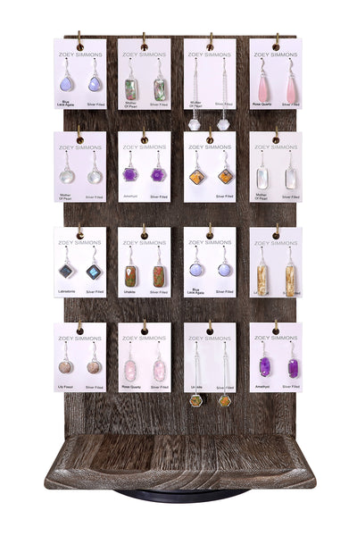 $13.00 Pr x 16 Prs Semi-Precious Earrings Prepack