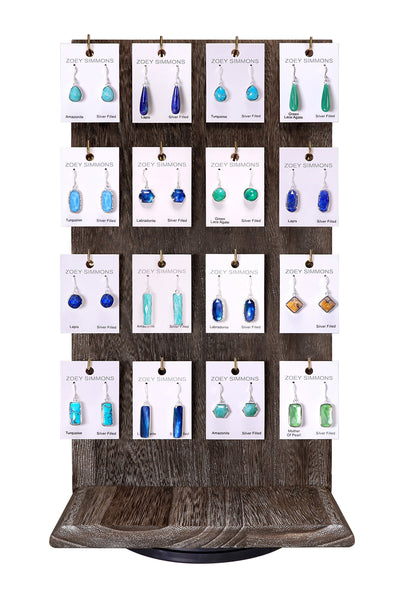 $13.00 Pr x 16 Prs Semi-Precious Earrings Prepack