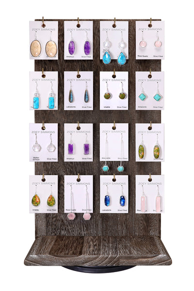 $16.00 Pr x 16 Prs Semi-Precious Earrings Prepack