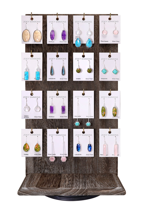 $16.00 Pr x 16 Prs Semi-Precious Earrings Prepack