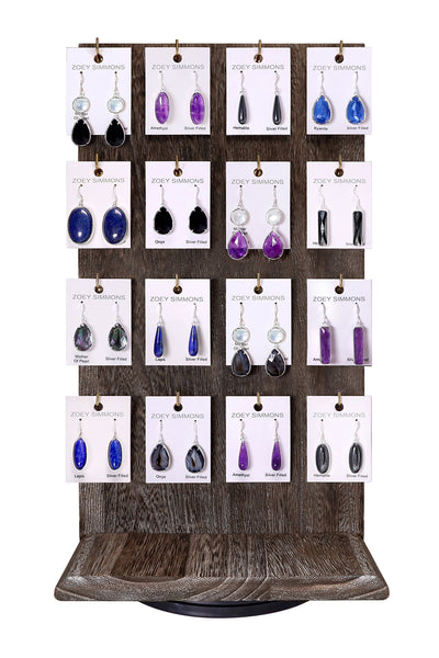 $16.00 Pr x 16 Prs Semi-Precious Earrings Prepack