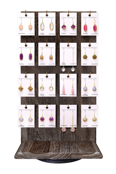 $13.00 Pr x 16 Prs Semi-Precious Earrings Prepack