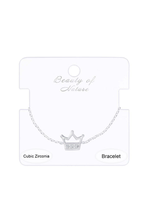 Sterling Silver Crown Bracelet - SS