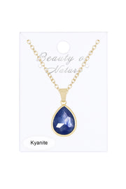 Kyanite Teardrop Pendant Necklace - GF
