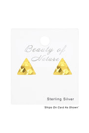 Sterling Silver Triangle Ear Studs - VM