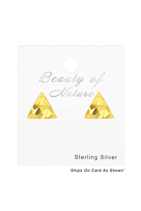 Sterling Silver Triangle Ear Studs - VM