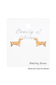 Sterling Silver Dog Ear Studs - RG