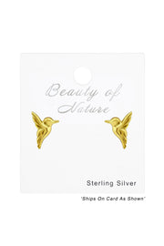 Sterling Silver Bird Ear Studs - VM