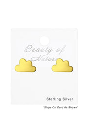 Sterling Silver Cloud Ear Studs - VM