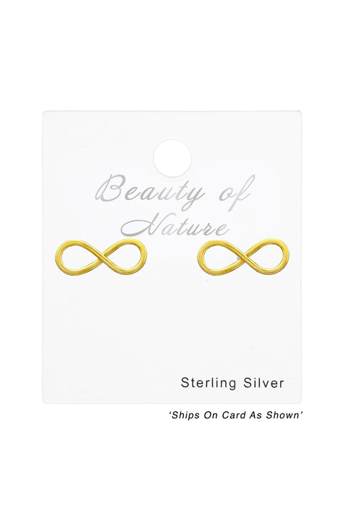 Sterling Silver Infinity Ear Studs - VM