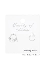 Sterling Silver Rock Star Ear Studs - SS
