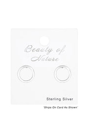 Sterling Silver Circle Ear Studs - SS