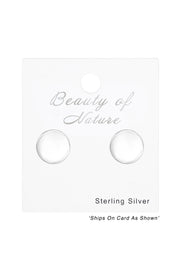 Sterling Silver Round Ear Studs - SS