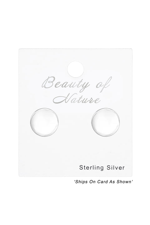 Sterling Silver Round Ear Studs - SS