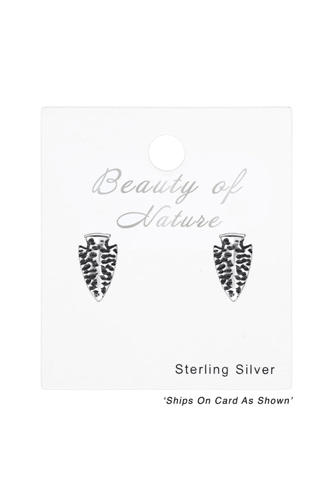 Sterling Silver Geometric Ear Studs - SS