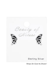 Sterling Silver Butterfly Ear Studs - SS