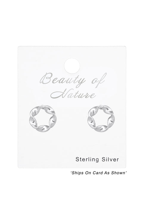 Sterling Silver Twist Ear Studs - SS