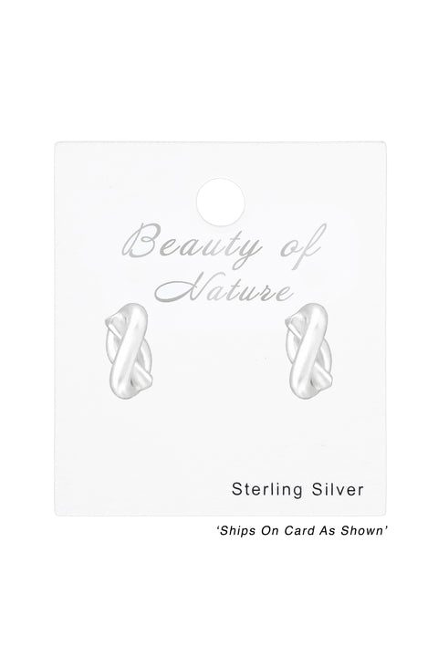 Sterling Silver Knot Ear Studs - SS