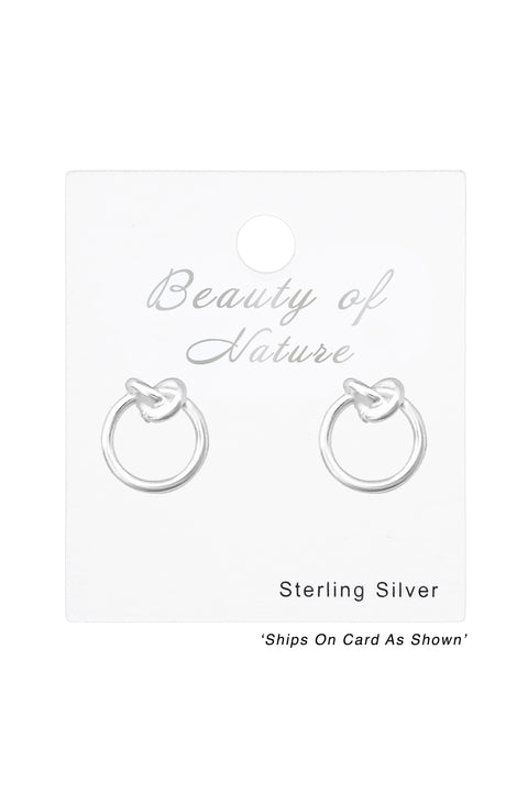 Sterling Silver Knot Ear Studs - SS