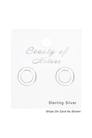 Sterling Silver Circle Ear Studs - SS