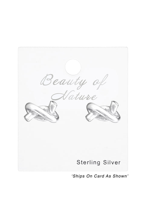 Sterling Silver Knot Ear Studs - SS
