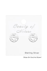 Sterling Silver Round Ear Studs - SS