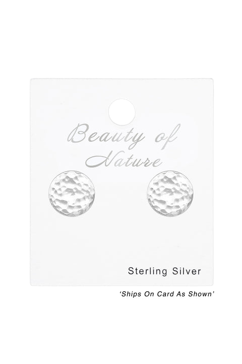 Sterling Silver Round Ear Studs - SS