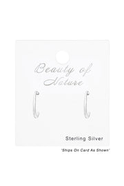 Sterling Silver Curved Ear Studs - SS