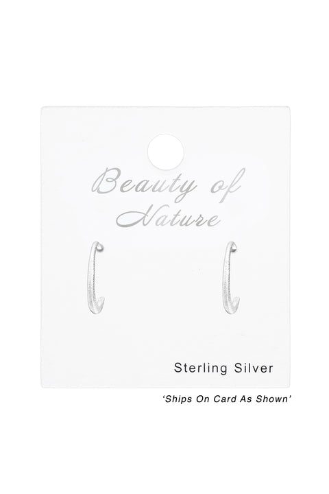 Sterling Silver Curved Ear Studs - SS
