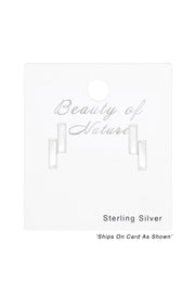 Sterling Silver Bar Ear Studs - SS