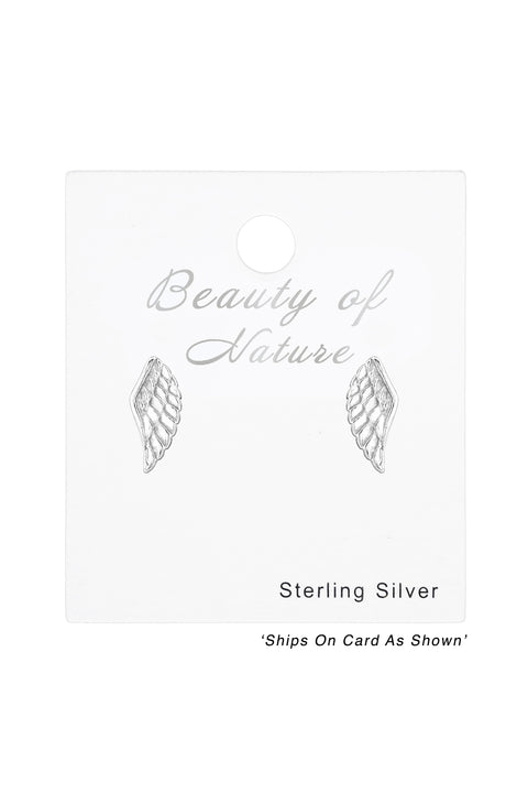 Sterling Silver Wing Ear Studs - SS
