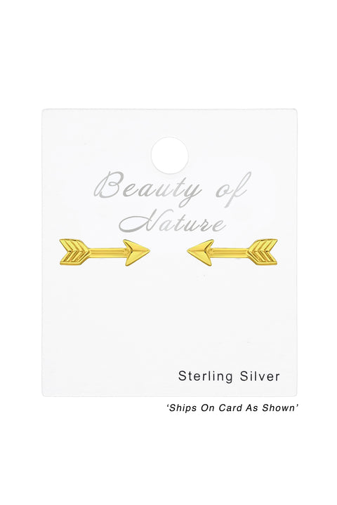 Sterling Silver Arrow Ear Studs - VM